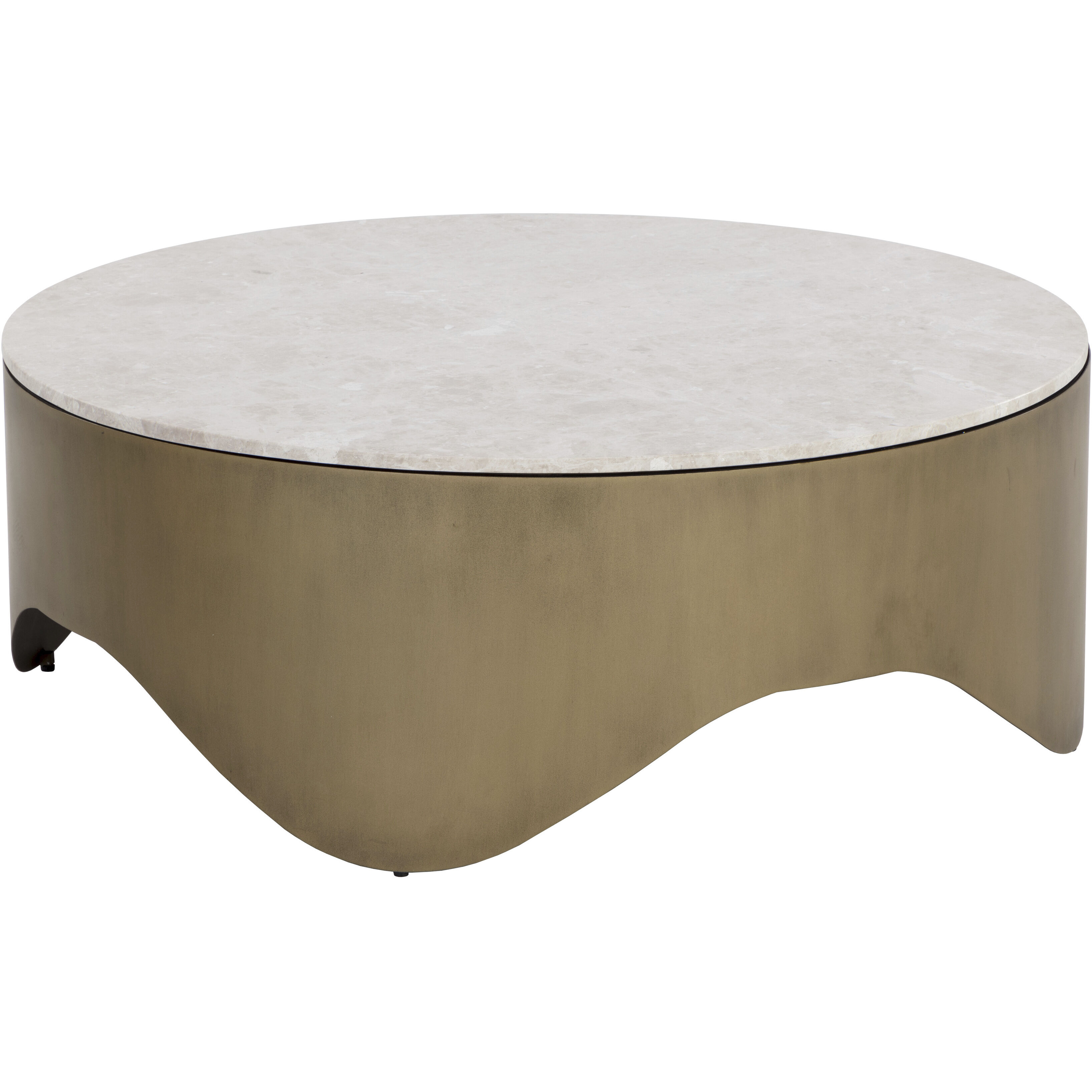 Guinevere 40 X 15 inch Cream / Brass Coffee Table